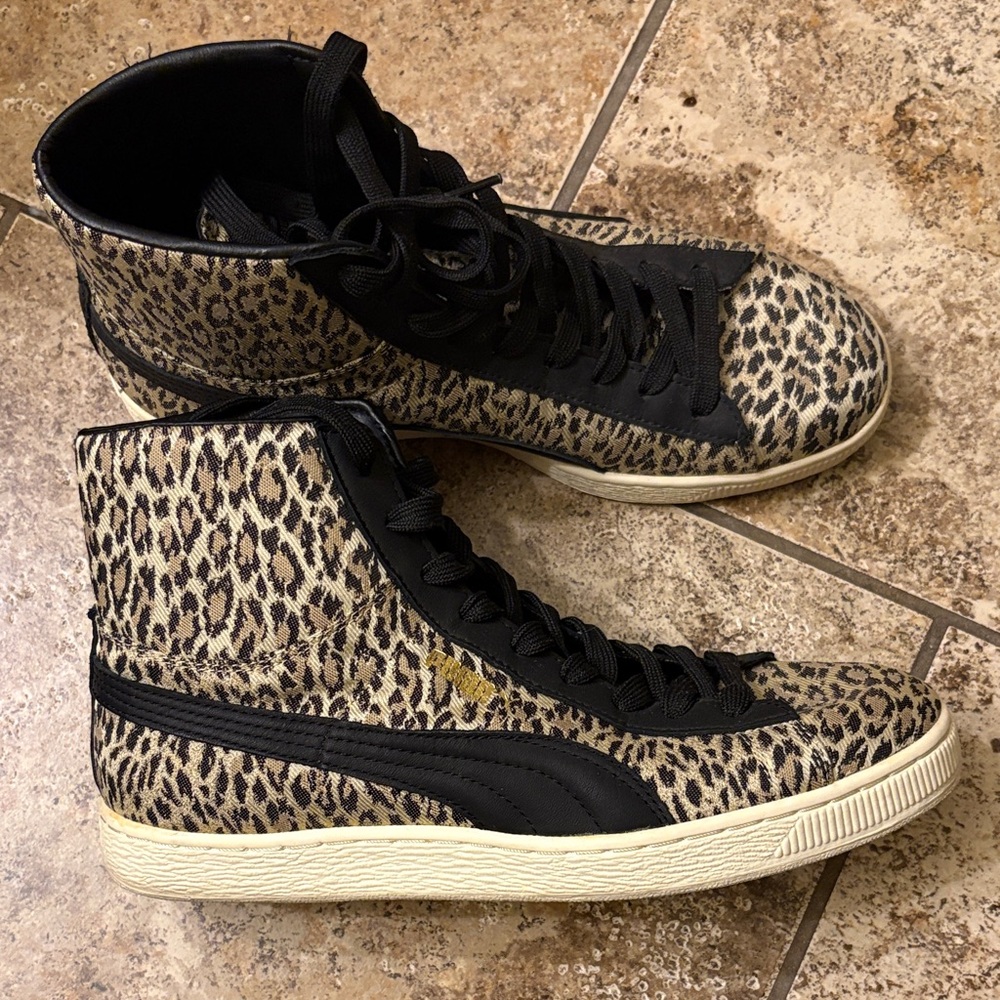 Puma Basket Classic Mid House of Hackney Cheetah Print Sneakers (Unisex)